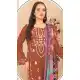 Orange Cotton Embroidered Party Wear Pakistani Suit - 14959220300
