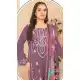 Mauve Cotton Ethnic Pakistani Suit with Embroidery - 14959220302