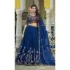 Blue Rangoli Silk Sequins Work Lehenga Choli - 220341