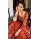 Rust Orange Rangoli Silk Party Wear Lehenga - 220342
