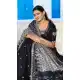 Elegant Black Vichitra Silk Lehenga Choli with Embroidery - 220362