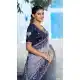 Navy Blue Vichitra Silk Party Wear Embroidered Lehenga - 220365