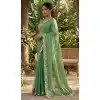 Plus Size Sarees Mehendi for Wedding Guests - 220426
