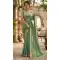 Sea Green Fendy Chiffon Embroidery Saree - 220426
