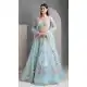 Sky Blue Organza Silk Embroidered Lehenga Choli - 220431