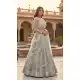 Off White Butterfly Net Embroidered Lehenga Choli - 220434
