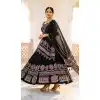 Black Cotton Rayon Plus Size Navratri Chaniya Choli - 167665780