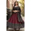 Maroon Cotton Plus Size Navratri Chaniya Choli - 167665782
