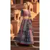 Blue Printed Plus Size Navratri Chaniya Choli - 167665783