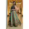Pista Green Cotton Plus Size Navratri Chaniya Choli - 167665785