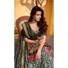 Designer Sparkle Black Tassar Silk Plus Size Navratri Chaniya Choli - 170507680