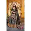 Designer Sparkle Black Tassar Silk Plus Size Navratri Chaniya Choli - 170507680