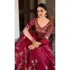 Maroon Rangoli Silk Plus Size Navratri Chaniya Choli - 170637741