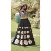 Black Roman Silk Gota Work Navratri Chaniya Choli - 172468854
