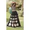 Black Gota Work Roman Silk Plus Size Navratri Chaniya Choli - 172468854
