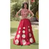 Maroon Gota Work Roman Silk Navratri Chaniya Choli - 172468855