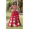 Maroon Plus Size Navratri Chaniya Choli in Roman Silk with Gota Work - 172468855