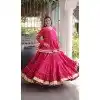 Pink Cora Cotton Designer Plus Size Navratri Chaniya Choli - 172568919