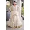 White Gota Patti Cora Cotton Chaniya Choli for Navratri - 172568922