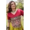Yellow Kutchi Gamti Embroidery Plus Size Navratri Chaniya Choli - 172658969