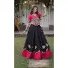 Black Kutchi Gamti Embroidery Plus Size Navratri Chaniya Choli - 172658971