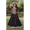 Black Designer Kutchi Patch Work Plus Size Navratri Chaniya Choli - 173279364