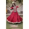 Maroon Kutchi Patch Work Chaniya Choli in Kora Cotton - 173279365