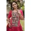 Pink Party Wear Kutchi Patch Work Plus Size Navratri Chaniya Choli - 173279367