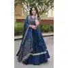 Blue Designer Plus Size Navratri Chaniya Choli with Jari Work - 173389449