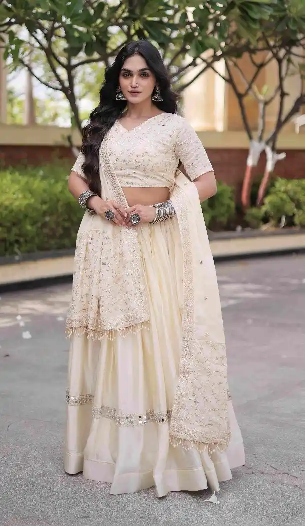 Chiku Glory Satin Plus Size Navratri Chaniya Choli with Jari - 173389450