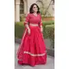 Pink Sequins Embroidery Glory Satin Chaniya Choli - 173389451