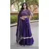 Purple Jari Work Glory Satin Navratri Chaniya Choli - 173389452