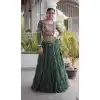 Green Kutchi Patch Work Faux Georgette Navratri Chaniya Choli - 173649649