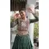 Green Designer Plus Size Navratri Chaniya Choli with Kutchi Work - 173649649