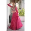 Pink Designer Kutchi Patch Work Navratri Chaniya Choli - 173649651