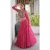 Pink Kutchi Patch Work Plus Size Navratri Chaniya Choli - 173649651