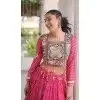 Pink Kutchi Patch Work Plus Size Navratri Chaniya Choli - 173649651