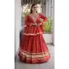 Rust Gota Patti Work Plus Size Navratri Chaniya Choli - 173759731