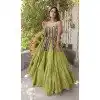 Green Kora Cotton Chaniya Choli for Plus Size Women - 173899847
