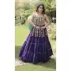 Purple Plus Size Kutchi Work Navratri Chaniya Choli - 173899848