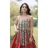 Rust Kora Cotton Plus Size Chaniya Choli for Navratri - 173899849