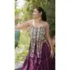 Wine Kora Cotton Plus Size Navratri Chaniya Choli - 173899851