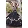 Black Gamthi Work Plus Size Navratri Chaniya Choli - 173989907