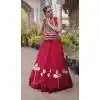 Maroon Mirror Work Plus Size Navratri Chaniya Choli - 173989908