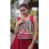 Maroon Mirror Work Plus Size Navratri Chaniya Choli - 173989908
