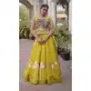 Parrot Green Pan Gota Patti Plus Size Navratri Chaniya Choli - 173989909