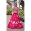Pink Gamthi Mirror Work Plus Size Navratri Chaniya Choli - 173989910