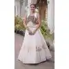 White Pan Gota Patti Mirror Work Plus Size Navratri Chaniya Choli - 173989912