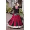 Maroon Rayon Plus Size Navratri Chaniya Choli with Gamthi Work - 174141018