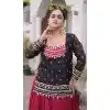 Maroon Rayon Plus Size Navratri Chaniya Choli with Gamthi Work - 174141018